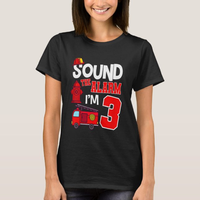 T-shirt Les enfants sonnent l'alarme 3 ans 3e anniversaire (Devant)