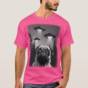 T-shirt Les Enlèvements D'Aliens De Bulldog Français Selfi