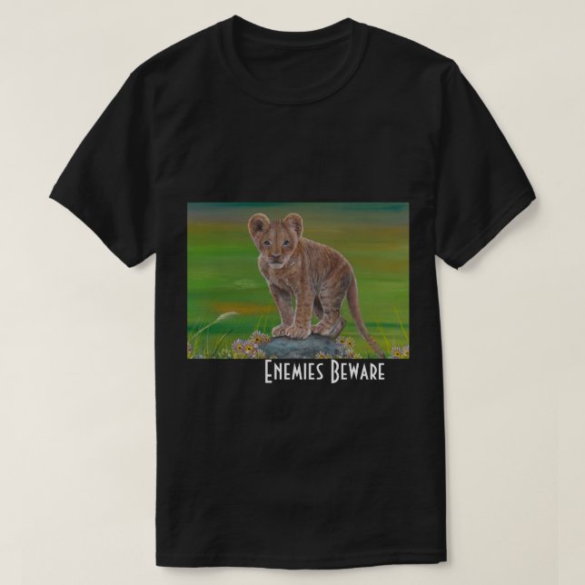 T-shirt Les ennemis prennent garde de T des hommes (Design devant)