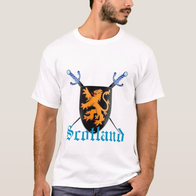 T-shirt Les épées ont croisé le manteau de l'Ecosse de la (Devant)