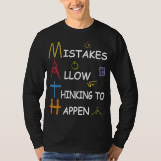 T-shirt Les erreurs de professeur de maths laissent penser