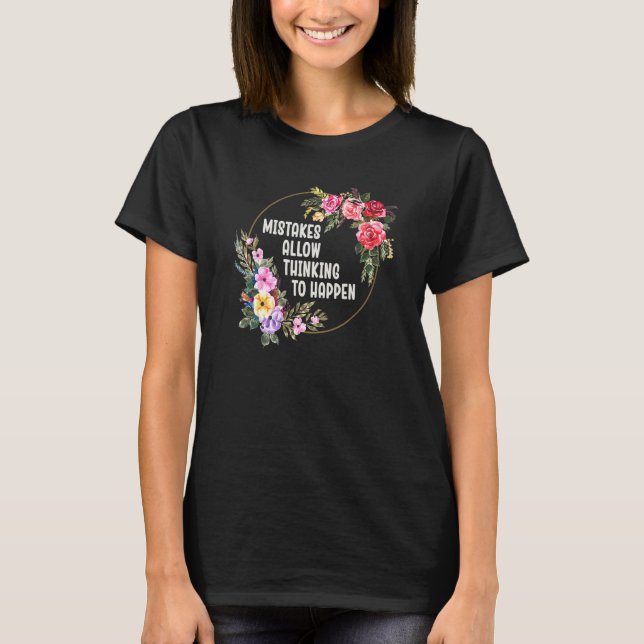 T-shirt Les Erreurs Permettent De Penser À Arriver À L'Éco (Devant)