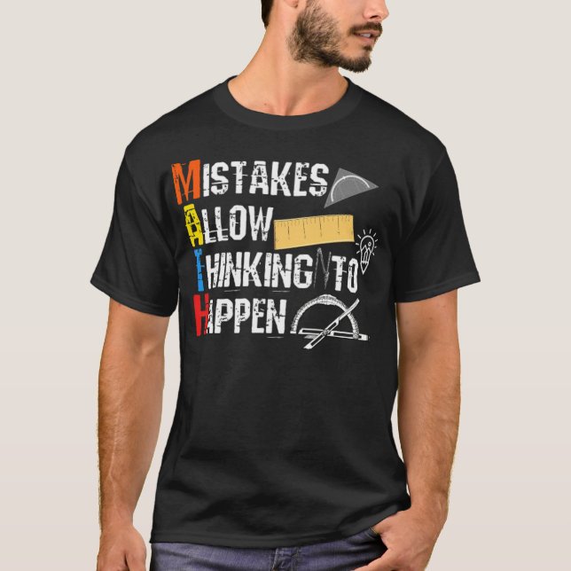 T-shirt Les erreurs permettent de penser à ce qui se passe (Devant)