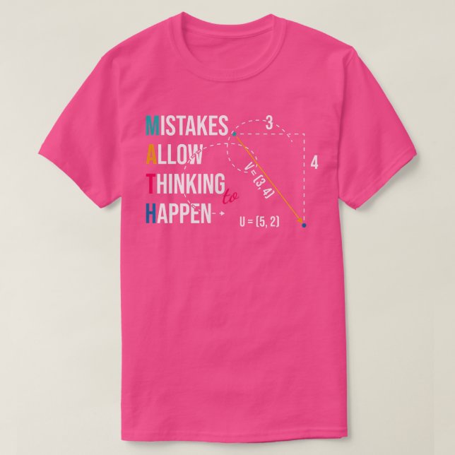 T-shirt Les erreurs permettent de penser drôle Sciences En (Design devant)