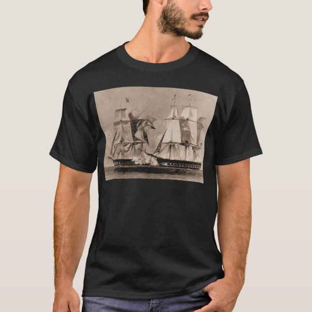 T-shirt Les Etats-Unis 1798, bateau historique des USA (Devant)