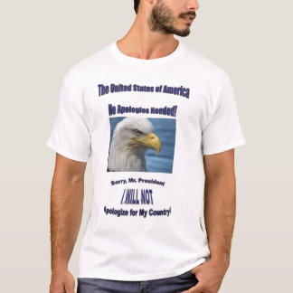 T-shirt Les Etats-Unis aucunes excuses