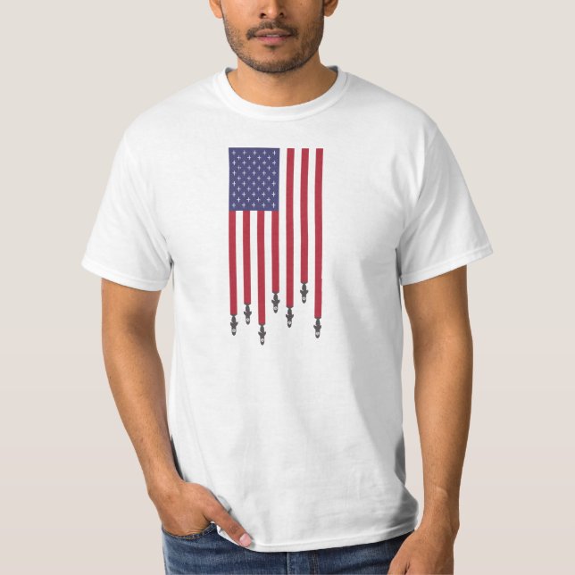 T-shirt Les Etats-Unis des raids aériens (Devant)