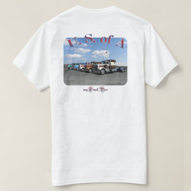 T-shirt Les États-Unis d'un Kenworth (avant de logo #2) (Design dos)