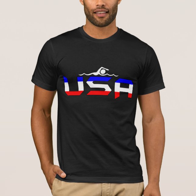 T-shirt Les Etats-Unis nageant la Je-Chemise (Devant)