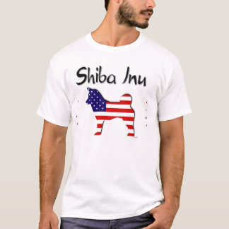 T-shirt Les Etats-Unis patriotiques Shiba Inu