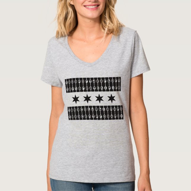 T-shirt Les étoiles de Chicago représentent la vitesse des (Devant)