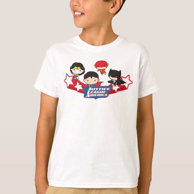 T-shirt Les étoiles de la Chibi Justice League of America (Devant)