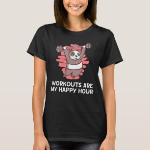 T-shirt Les Exercices Sont Mes Happy Hour Gym Positivity E
