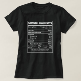 T-shirt Les faits de la mère du softball