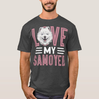 T-shirt Les Femmes Aiment Mon Propriétaire Samoyed Chien S