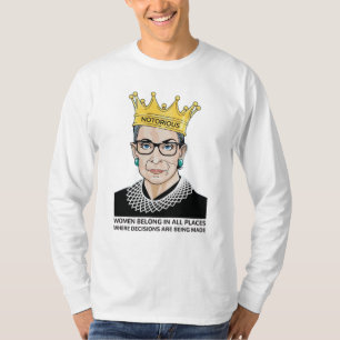 T-shirt Les femmes appartiennent à tous les endroits où le