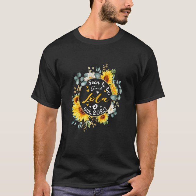 T-shirt Les Femmes Bientôt Être Lola 2023 Tournesol Nouvel (Devant)