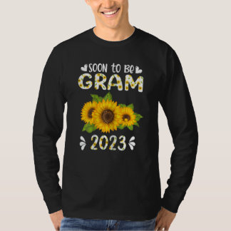 T-shirt Les Femmes Bientôt Gram 2023 Tournesol Nouveau Gra