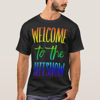 T-shirt Les Femmes Bienvenue Au Shitshow Design Sur Back F