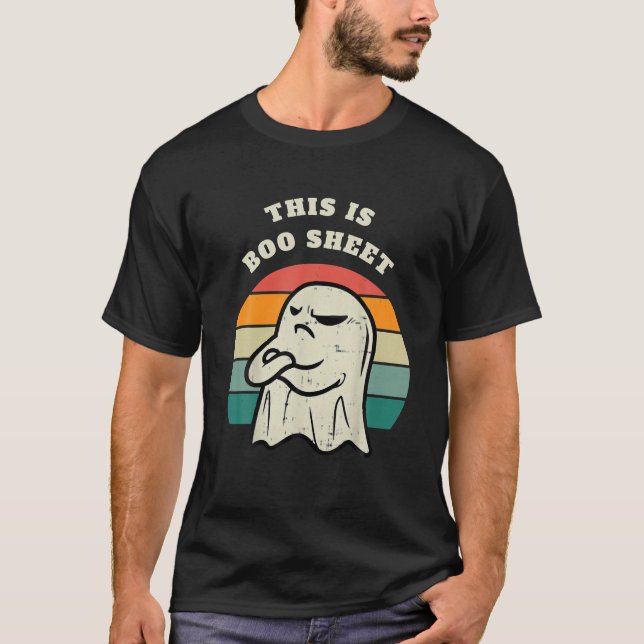 T-shirt Les Femmes C'Est De La Feuille De Bois Ghost Retro (Devant)