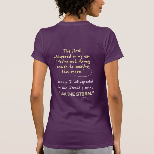 T-shirt Les femmes chrétiennes je suis la tempête (Dos)