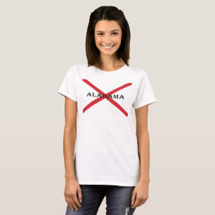 T-shirt Les femmes de l'Alabama et du drapeau peuvent