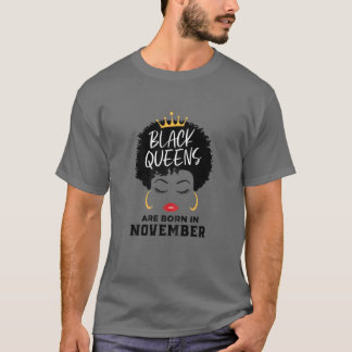 T-shirt Les Femmes Des Reines Noires Sont Nées En Novembre