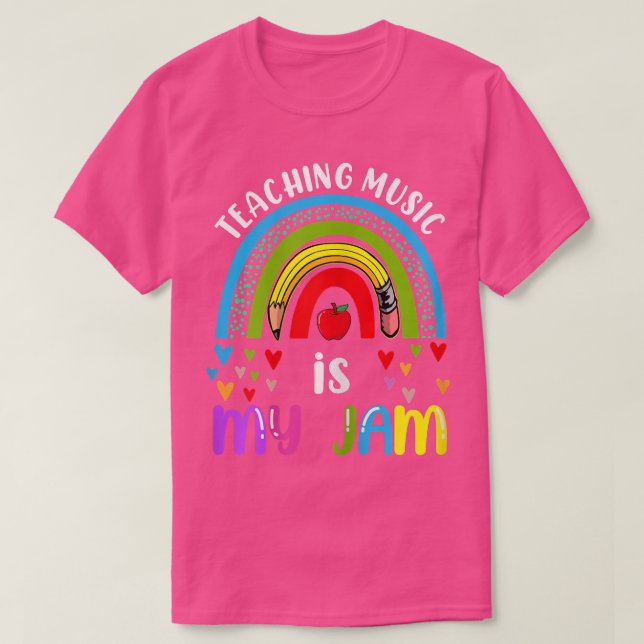 T-shirt Les Femmes Enseignantes Retour À L'École Arc-En-Ci (Design devant)