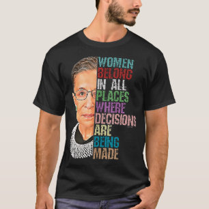 T-shirt Les Femmes Font Partie De Tous Les Endroits Où Les