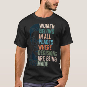 T-shirt Les Femmes Font Partie De Tous Les Endroits Où Les
