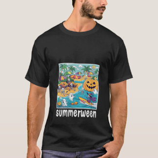 T-shirt Les femmes Halloween l'été fêtent les vidéos d'été