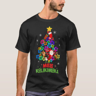 T-shirt Les femmes hawaïennes de l'arbre de Noël Mele Kali
