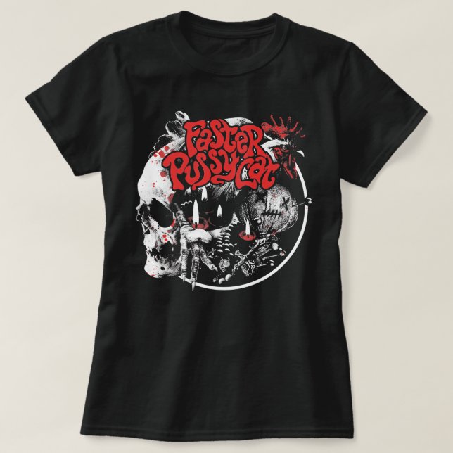 T-shirt Les Femmes Hommes Pussycat Plus Rapidement Le Crân (Design devant)