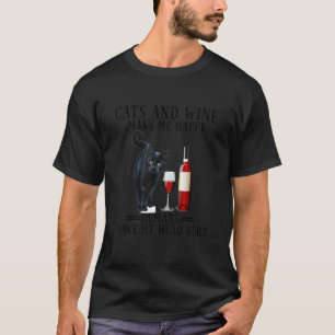 T-shirt Les femmes les chats et le vin me rendent heureux