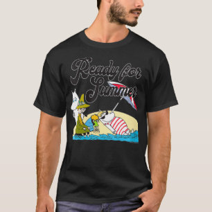 T-shirt Les femmes Les momines prêtes pour l'été VNeck 