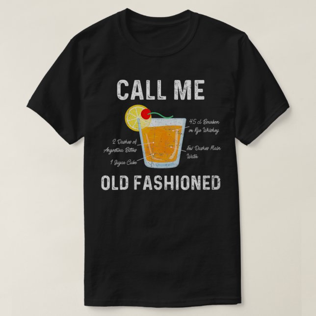 T-SHIRT LES FEMMES M'APPELLENT VIEUX COCKTAIL MODE BOIRE M (Design devant)