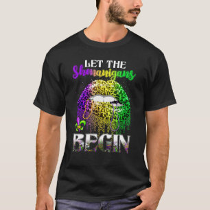 T-shirt Les Femmes Mardi Gras Lips Tenue Laisser Les Shena