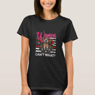 T-shirt Les femmes ne peuvent pas ce pompier mince Red Lin