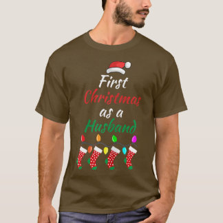 T-shirt Les femmes Noël premier comme mari nouveau Groom S
