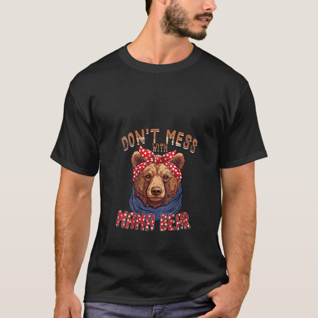 T-shirt Les femmes n'ont pas de mal avec maman ours animal (Devant)