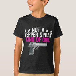 T-shirt Les Femmes Pas Un Spray De Poivre Type De Fille -P