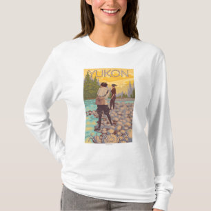 T-shirt Les femmes pilotent la pêche - le Yukon, Alaska