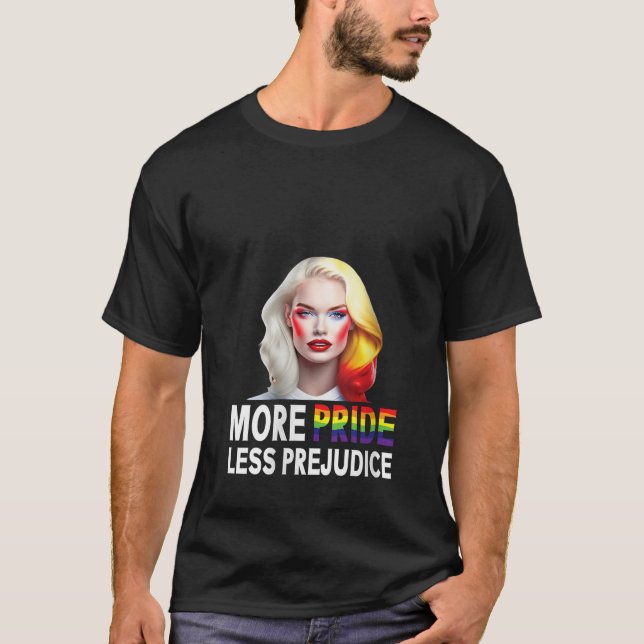 T-shirt Les Femmes Plus De Fierté Moins De Préjugés Lgbt G (Devant)