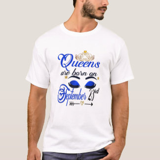 T-shirt Les Femmes Reines Sont Nées Le 23 Septembre Libra 