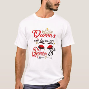 T-shirt Les Femmes Reines Sont Nées Le 28 Septembre Libra