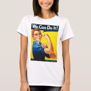 T-shirt Les femmes Rosy le Riveter T Shirt - Nous pouvons