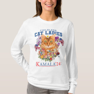 T-shirt Les Femmes Sans Enfants Qui Votent Pour Kamala Har