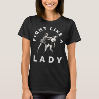 T-shirt Les femmes se battent comme une dame Drôle Boxing 