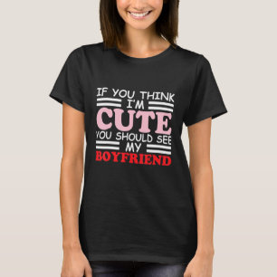 T-shirt Les Femmes Si Vous Pensez Que Je Suis Mignonne, Vo