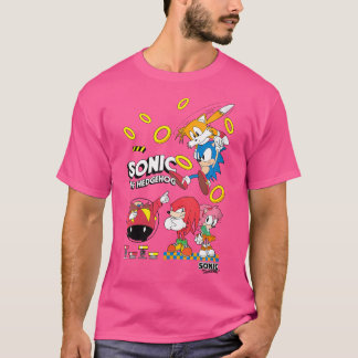 T-shirt Les Femmes Sonient Le Hérisson Sonic Friends Vs Dr
